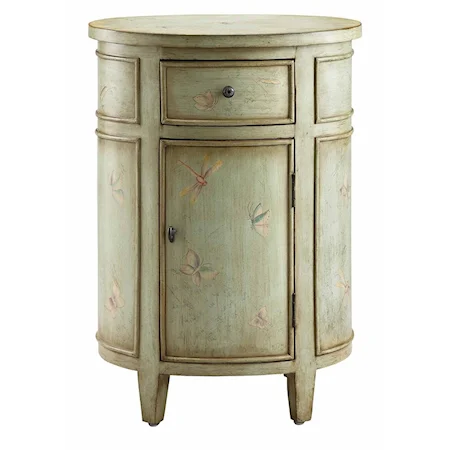 Petite Oval Cabinet w/ Dragonfly Motif